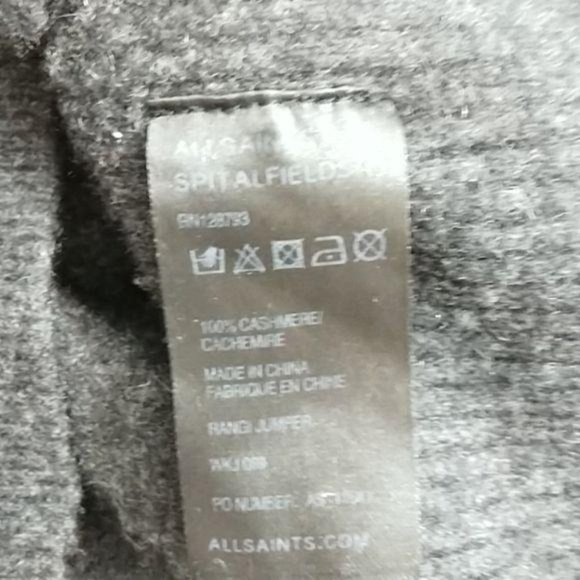 Allsaints Spitalfields 100% cashmere sweater sz 12 - Picture 4 of 6